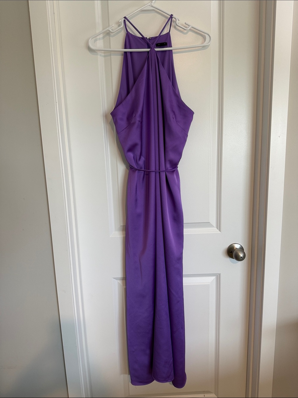 Ann Taylor Purple Halter Evening Dress